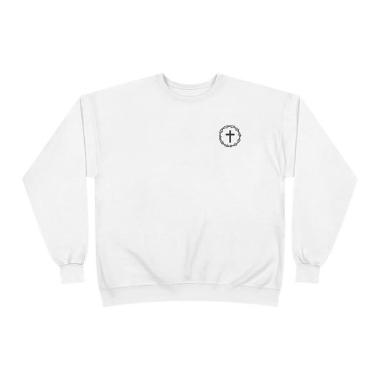 Display Your Faith - John 3:16 - Eco-Friendly Crewneck Sweatshirt Christian Apparel