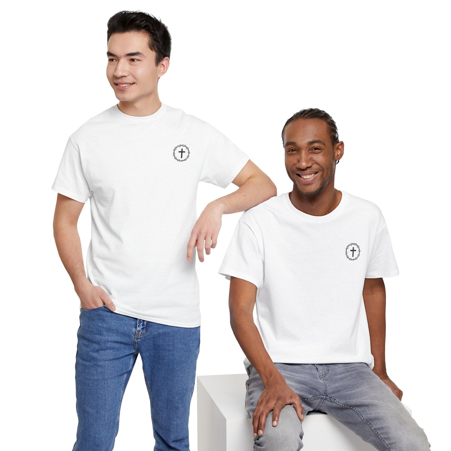 Display Your Faith Blank Unisex Heavy Cotton Tee, Christian Tee, Casual Wear, Gift for Believers, Everyday Comfort
