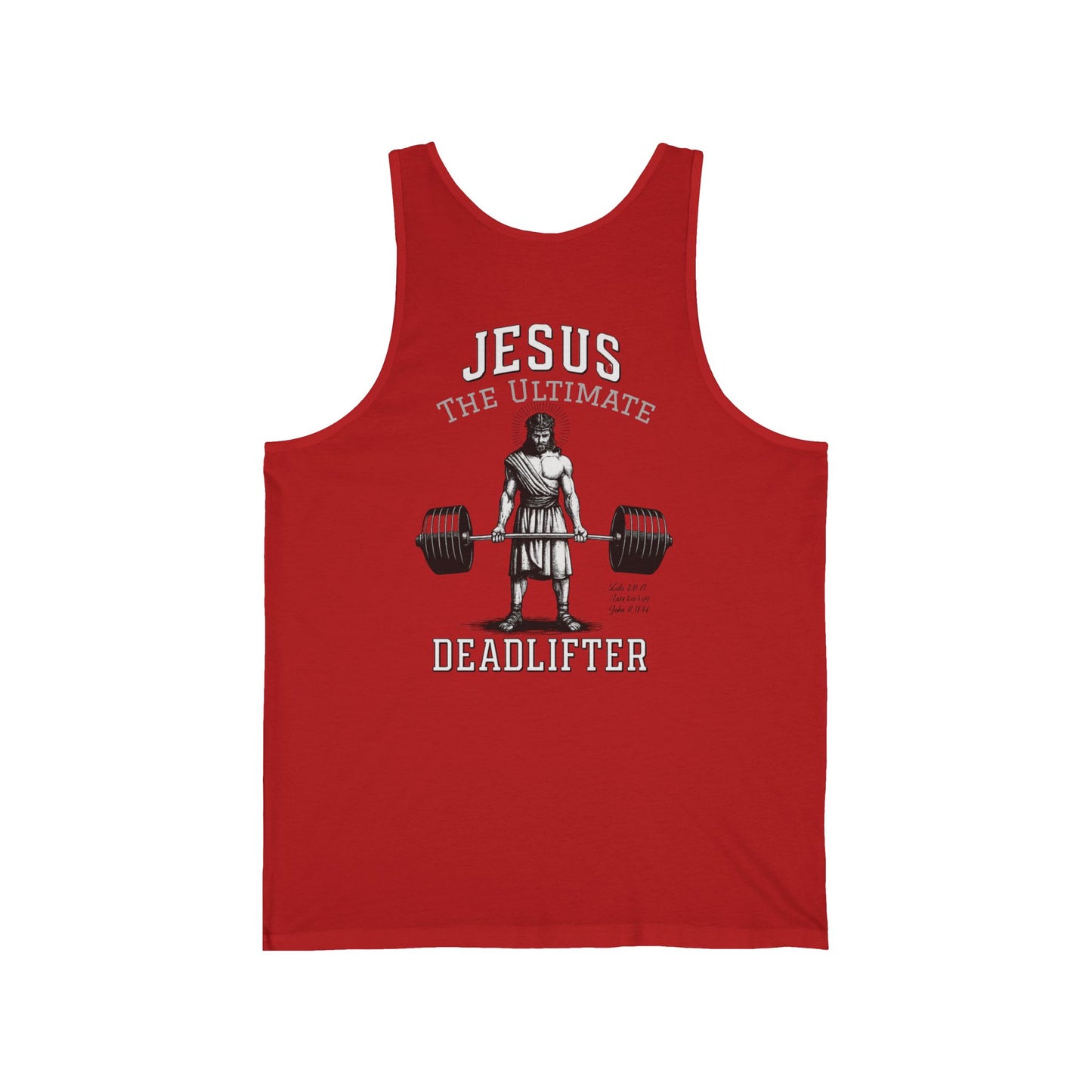 Jesus The Ultimate Deadlifter Unisex Jersey Tank Top