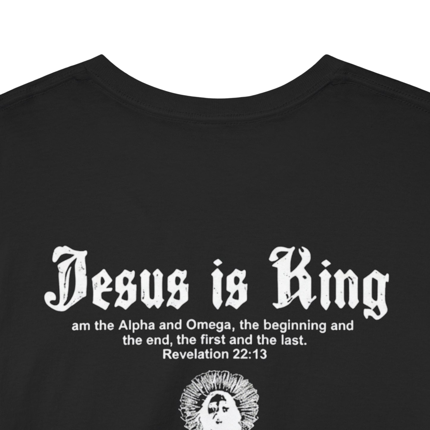 Black Jesus is King Unisex Heavy Cotton Tee, Faith T-Shirt, Christian Apparel, Inspirational Gift, Religious Top, Casual Wear