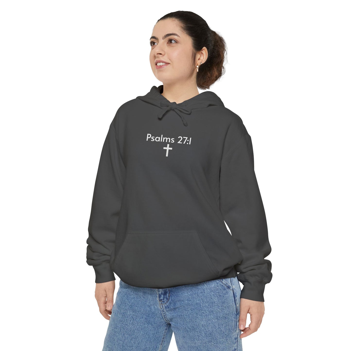Psalms 27:1 Garment-Dyed Hoodie – Light Over Fear