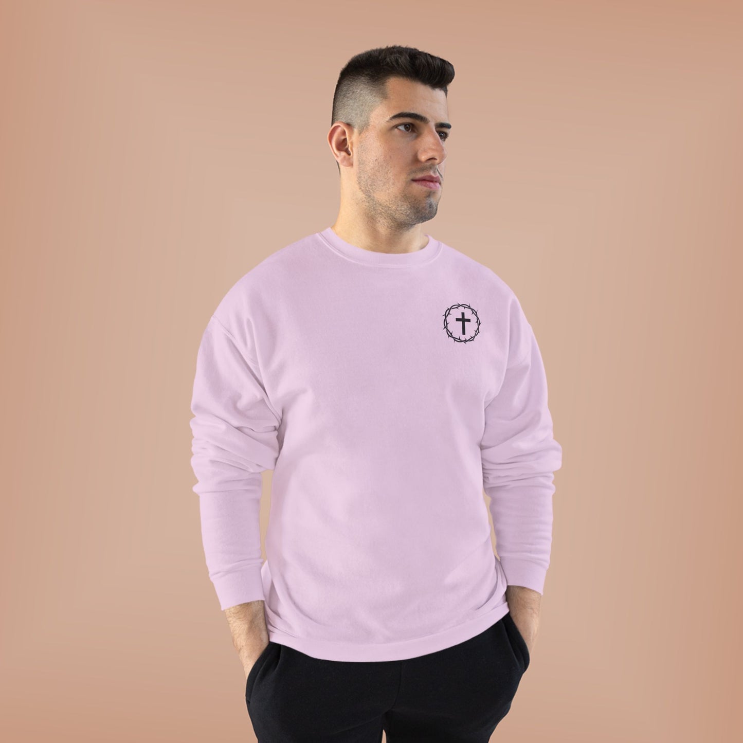 Display Your Faith - John 3:16 - Eco-Friendly Crewneck Sweatshirt Christian Apparel