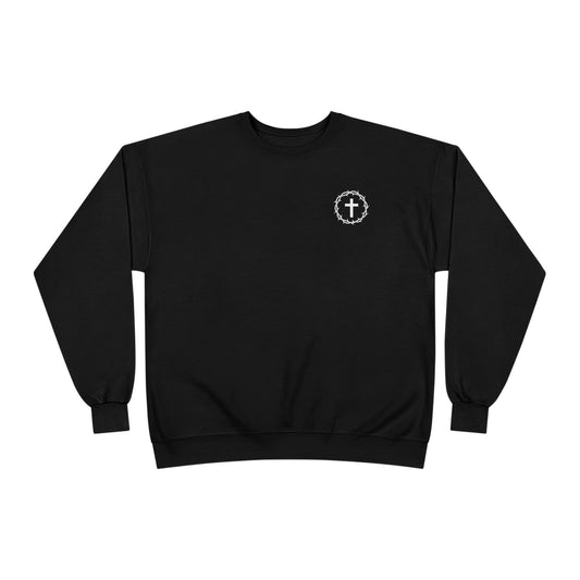 Display Your Faith - John 3:16 - Eco-Friendly Crewneck Sweatshirt Christian Apparel