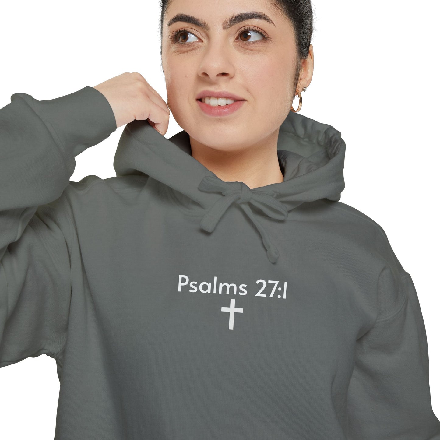 Psalms 27:1 Garment-Dyed Hoodie – Light Over Fear