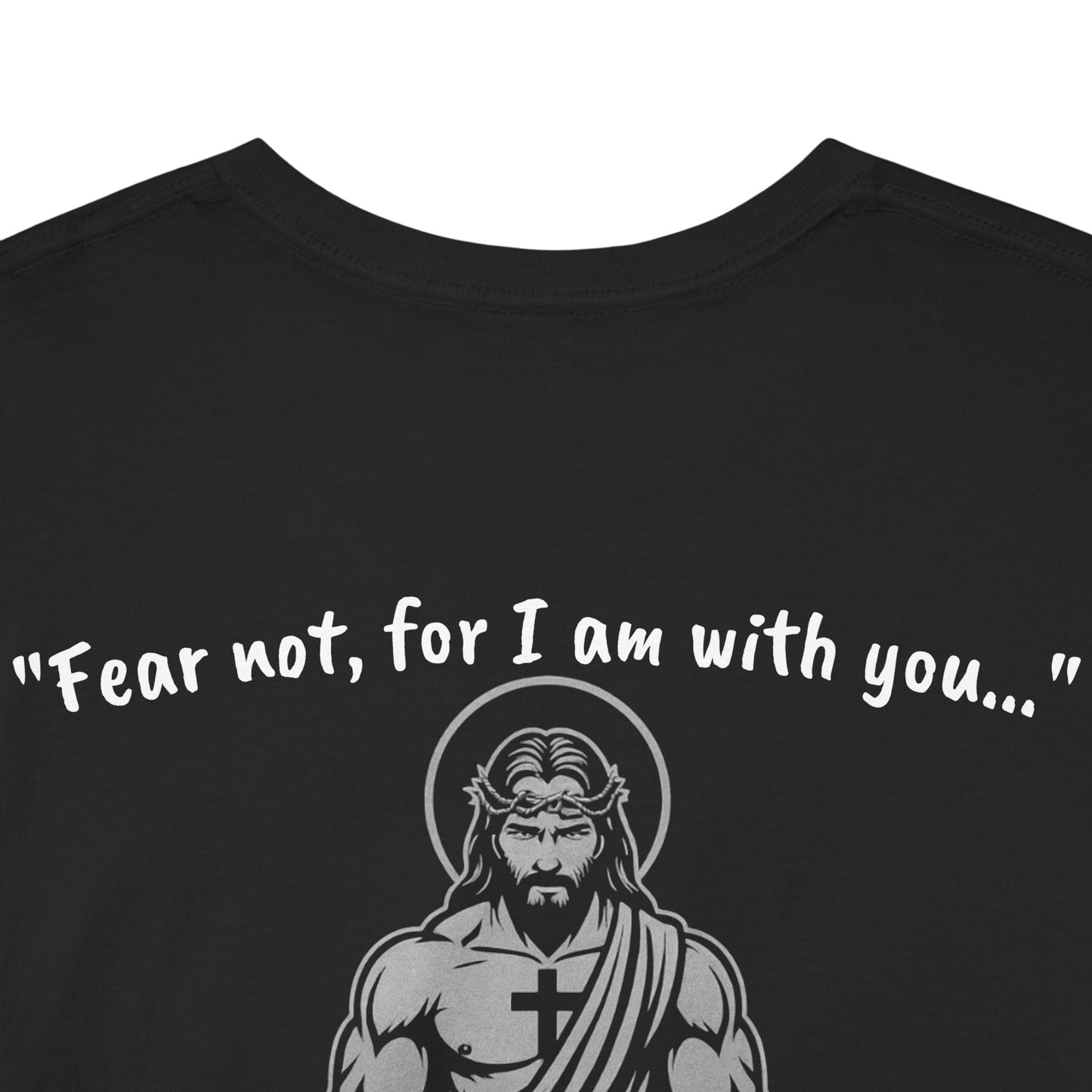 Jesus Spotting Bench Press – Christian Gym Shirt  Faith-Based Strength Unisex Heavy Cotton Tee