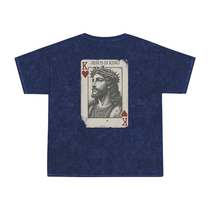 Jesus Is King - Unisex Christian Mineral Wash T-Shirt
