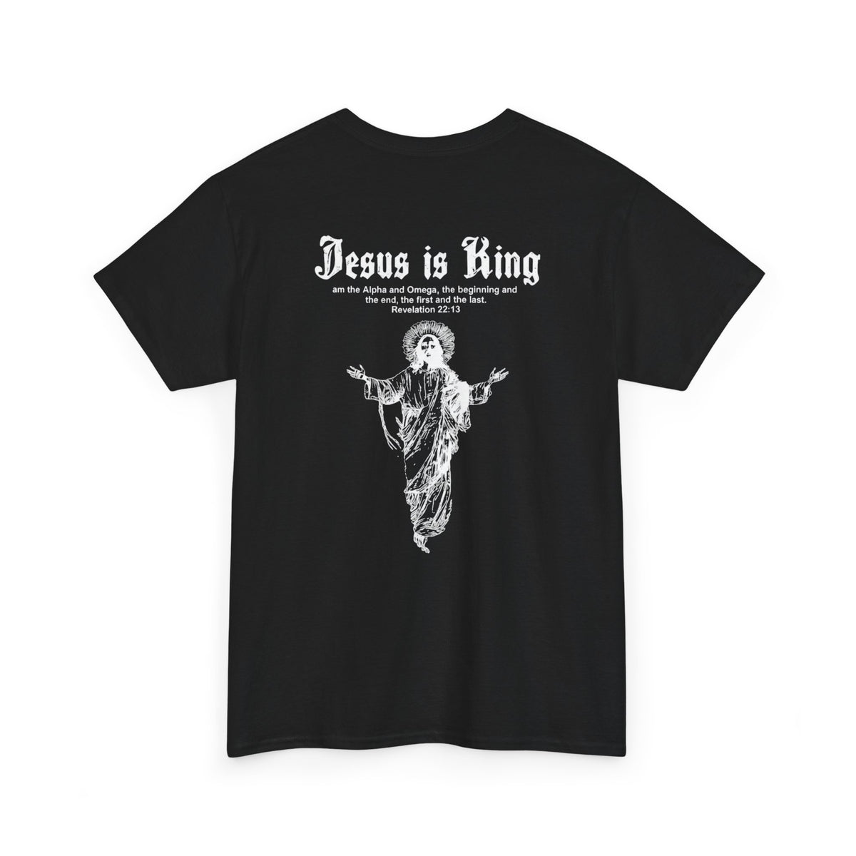 Black Jesus is King Unisex Heavy Cotton Tee, Faith T-Shirt, Christian Apparel, Inspirational Gift, Religious Top, Casual Wear