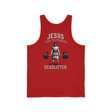 Jesus The Ultimate Deadlifter Unisex Jersey Tank Top