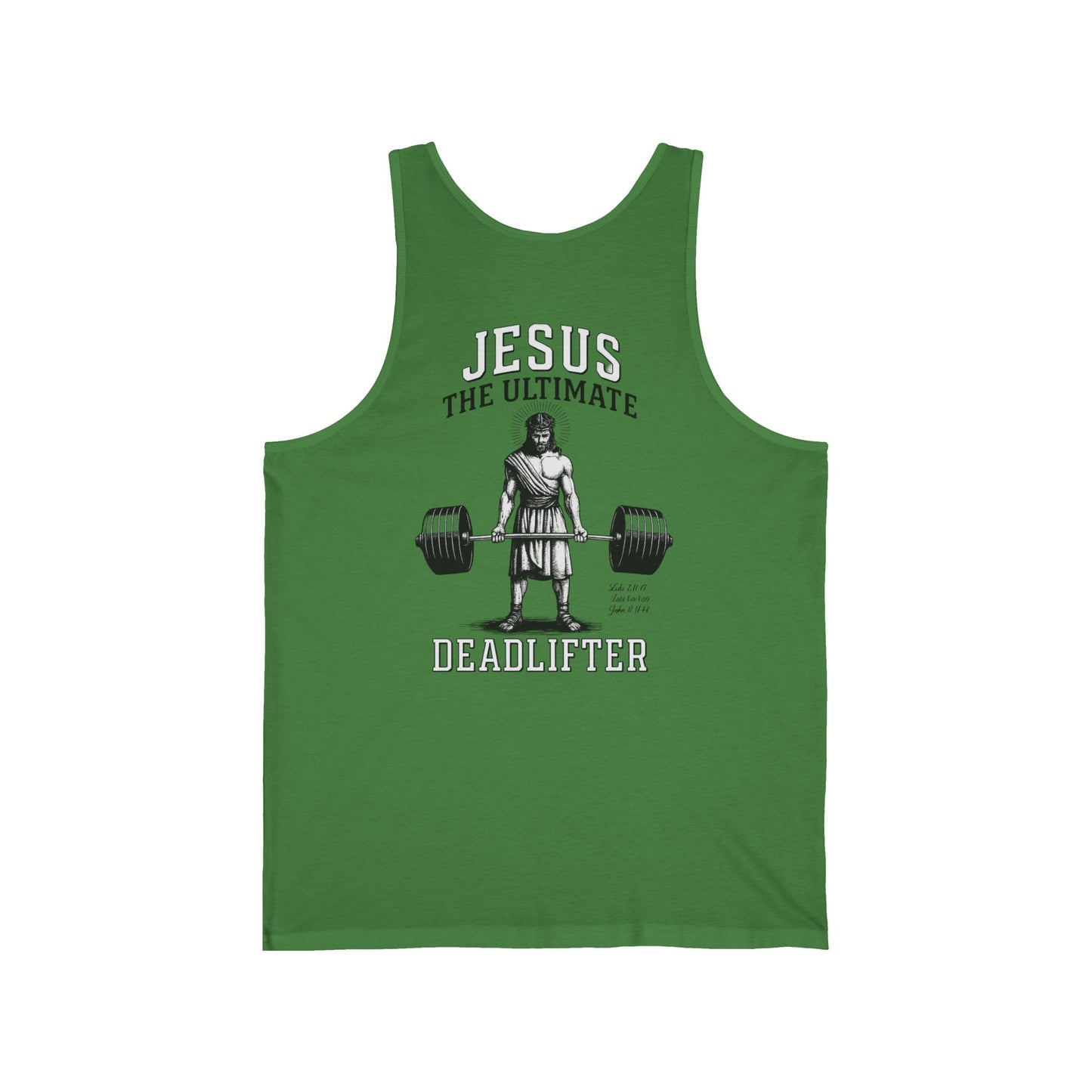 Jesus The Ultimate Deadlifter Unisex Jersey Tank Top