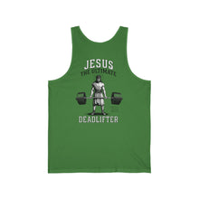Jesus The Ultimate Deadlifter Unisex Jersey Tank Top