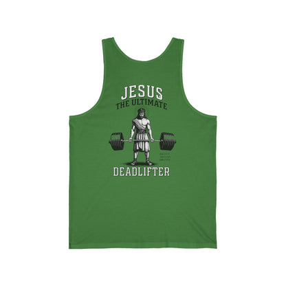 Jesus The Ultimate Deadlifter Unisex Jersey Tank Top