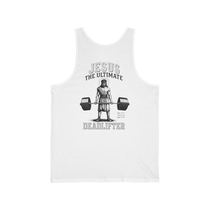Jesus The Ultimate Deadlifter Unisex Jersey Tank Top