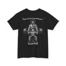 Jesus Spotting Bench Press – Christian Gym Shirt  Faith-Based Strength Unisex Heavy Cotton Tee