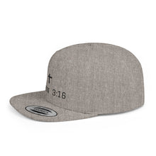 Faith-Inspired Flat Bill Snapback Cap - John 3:16 Design