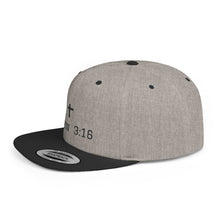 Faith-Inspired Flat Bill Snapback Cap - John 3:16 Design