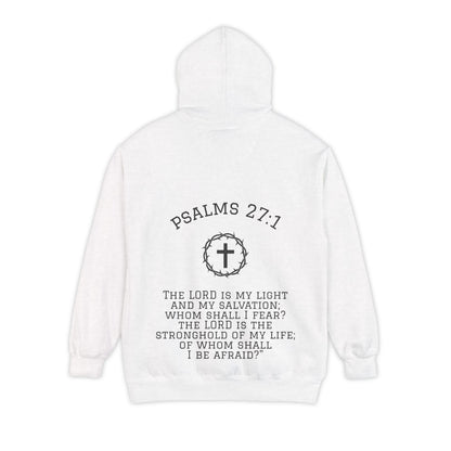 Psalms 27:1 Garment-Dyed Hoodie – Light Over Fear
