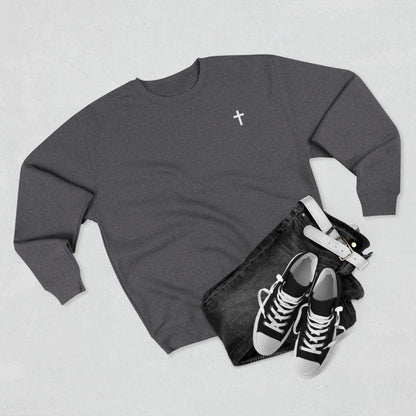 Christian Cross Crewneck Sweatshirt | Unisex Sweatshirt, Casual Wear, Gift for Him/Her, Holiday Apparel, Christian Sweatshirt