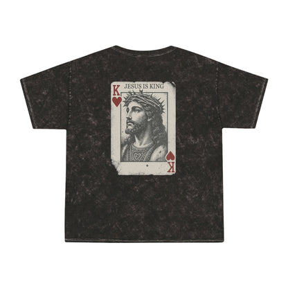 Jesus Is King - Unisex Christian Mineral Wash T-Shirt