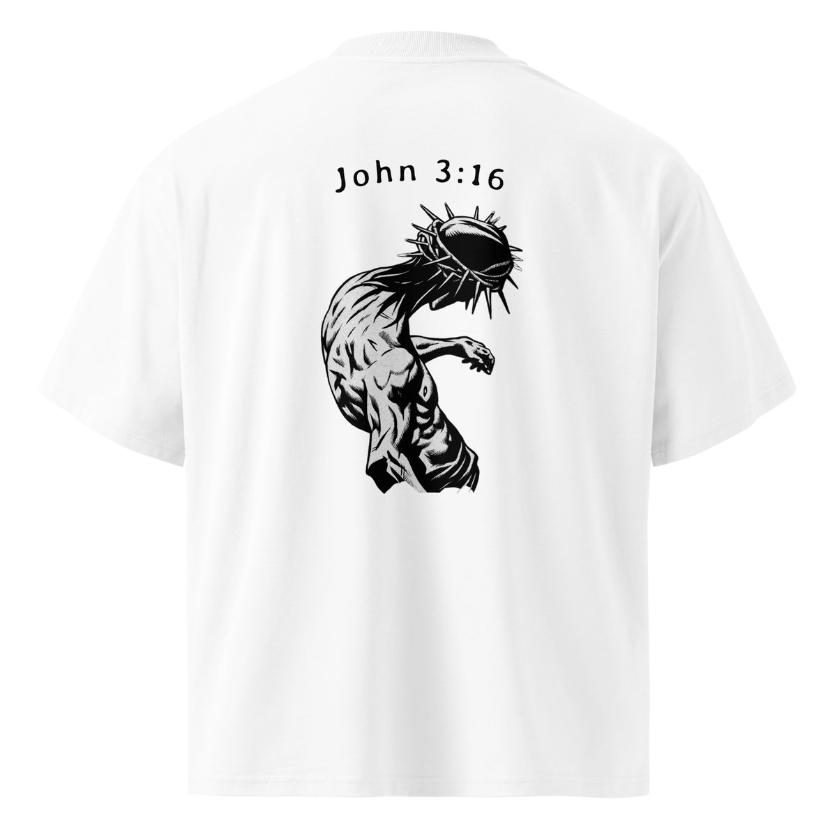 Display Your Faith Anime Jesus Unisex organic oversized high neck t-shirt